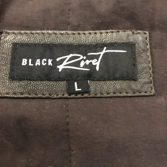 BROWN Black Rivet Leather Jacket - Picture 5 of 8